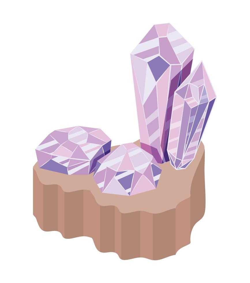 group of amethyst vector