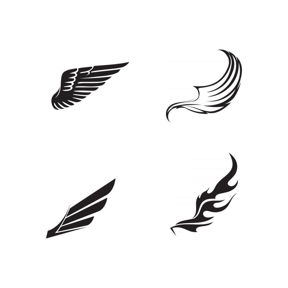 wings logo animal Vector sign abstract bird in flight Rooster and Chicken