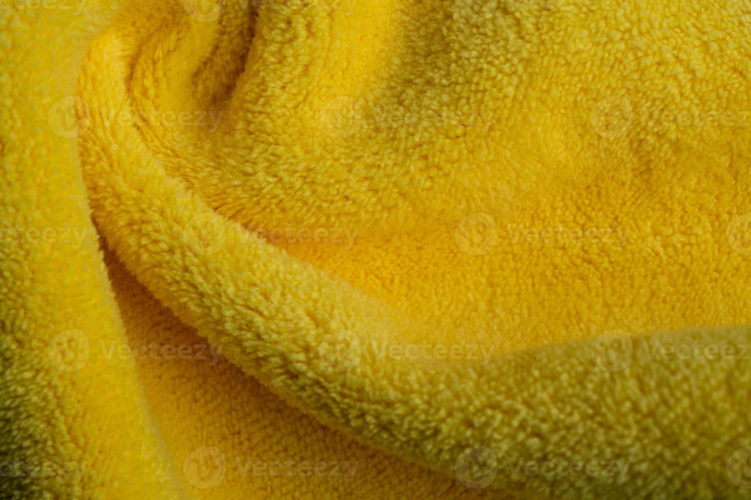Yellow fabric texture background, abstract, closeup texture of cloth photo