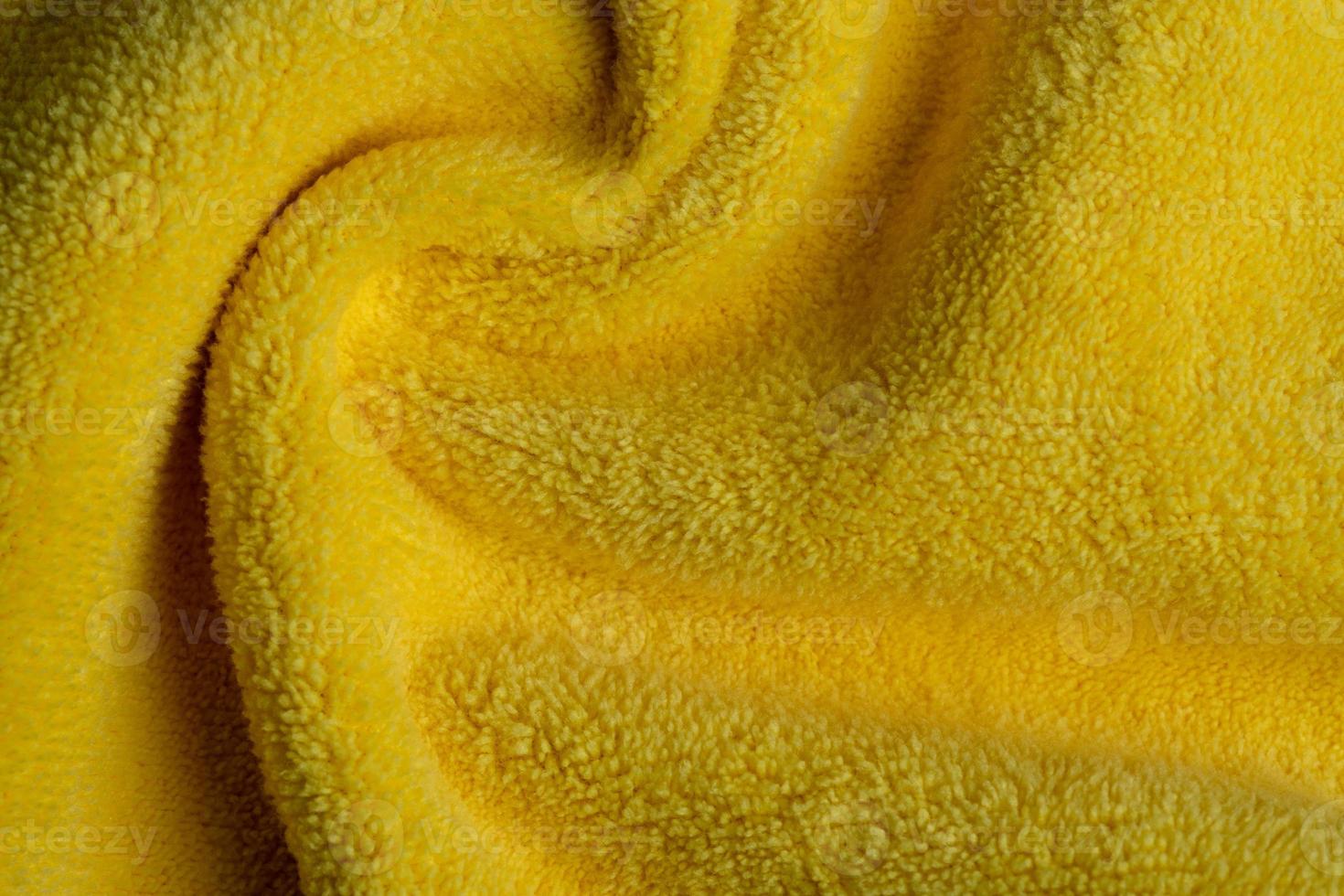 Yellow fabric texture background, abstract, closeup texture of cloth photo