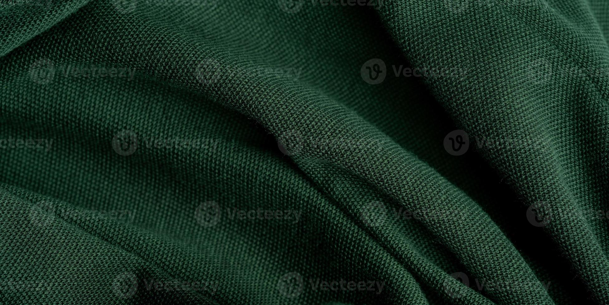 Green fabric texture background photo