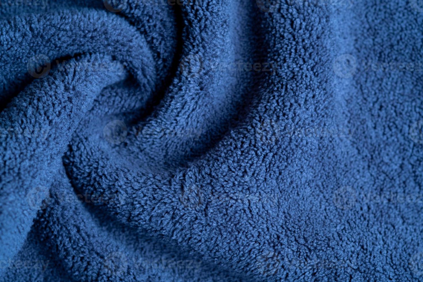 Blue fabric texture background, abstract, closeup texture of cloth photo