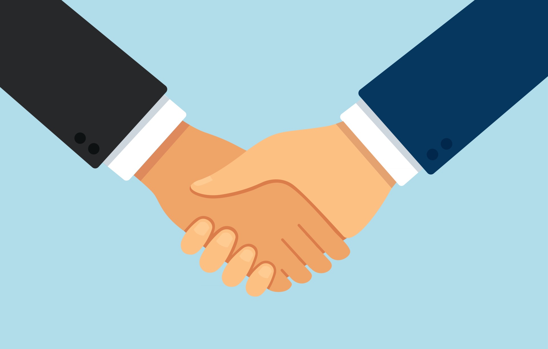 Handshake Icon. Shaking hands is a symbol of greeting and business