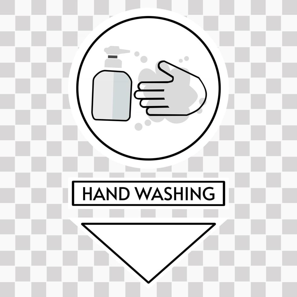 área de instalaciones para lavarse las manos vector
