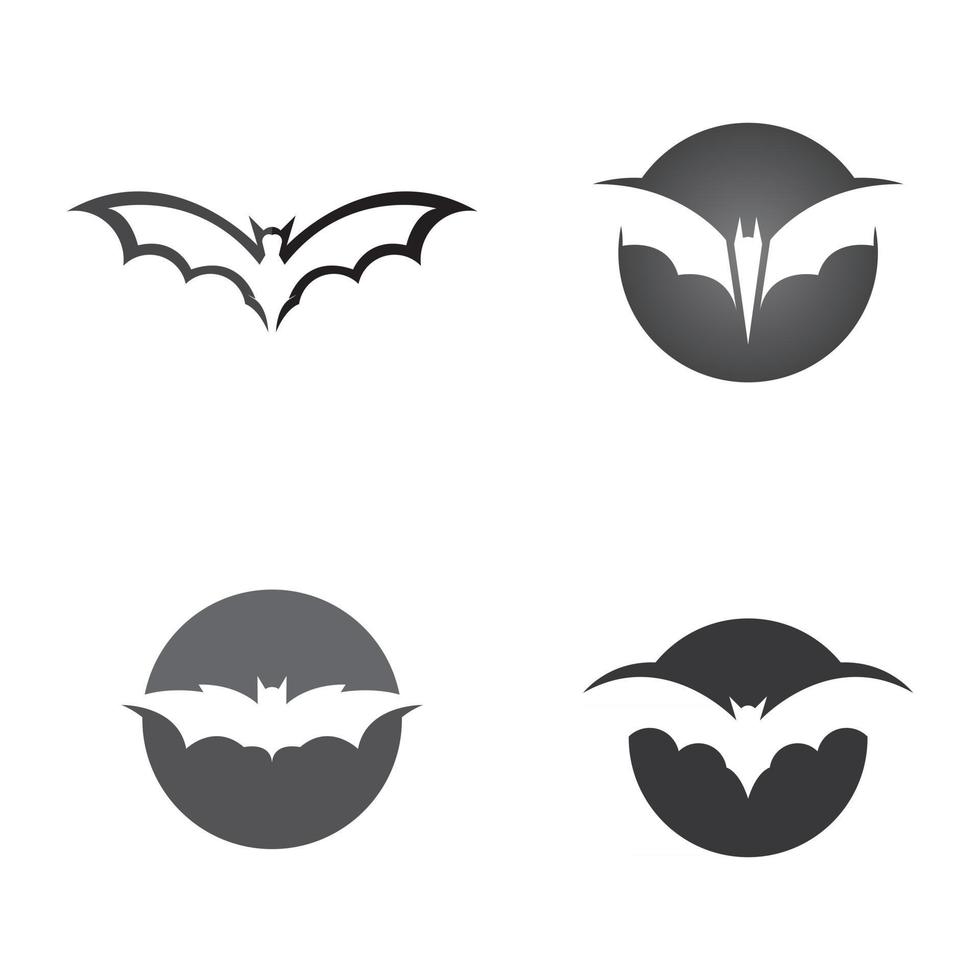 bat vector icon logo template