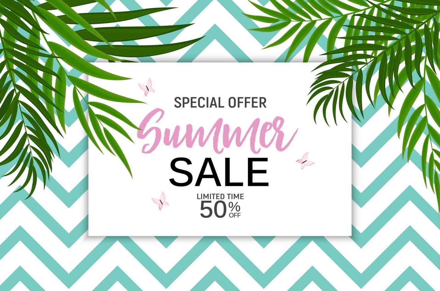 Abstract Summer Sale Background. Vector Illustration