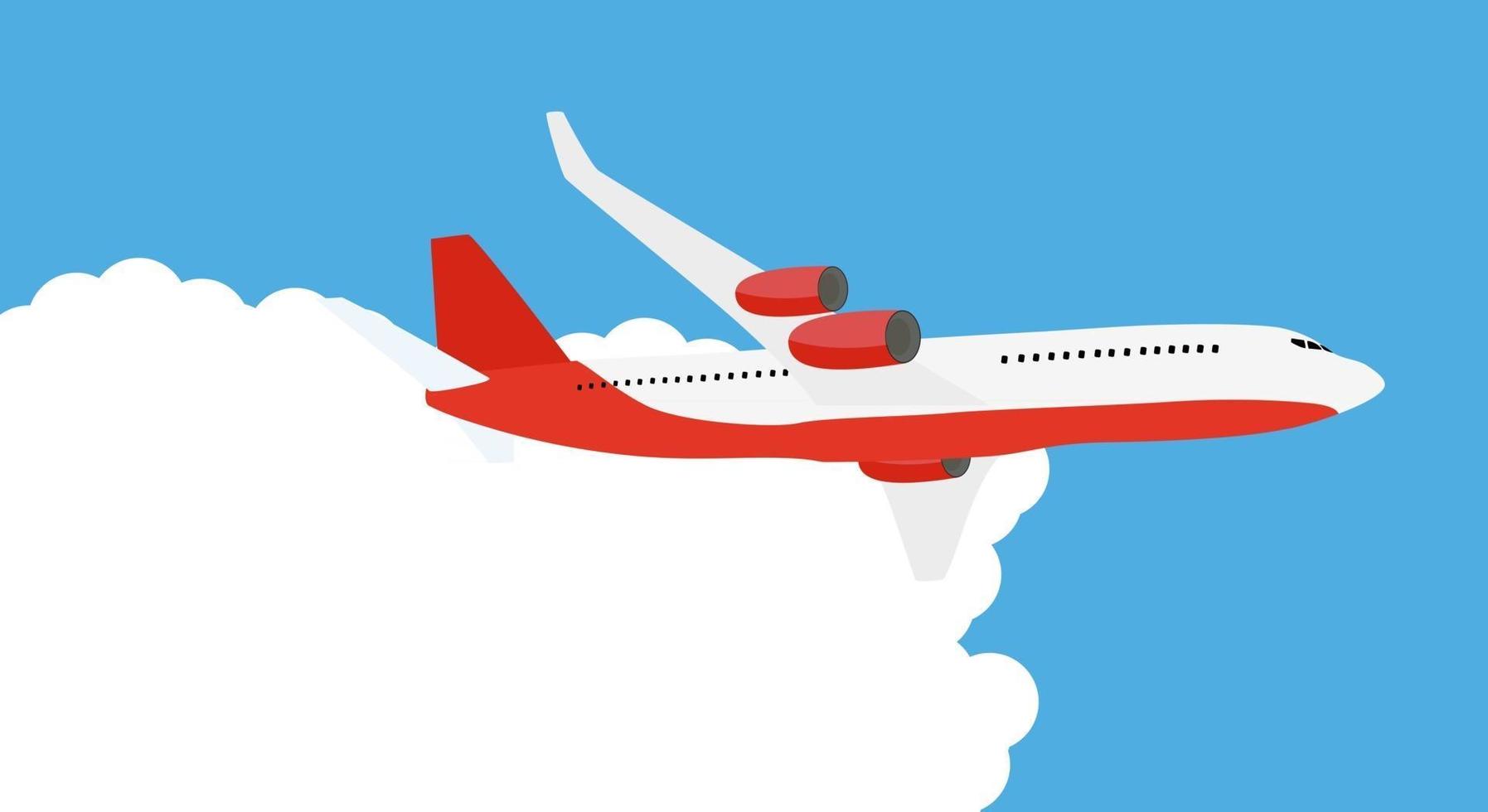 concepto de envío urgente de avión volador. ilustración vectorial vector