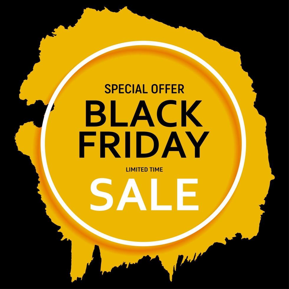 Black Friday Sale Banner Template. Vector Illustration