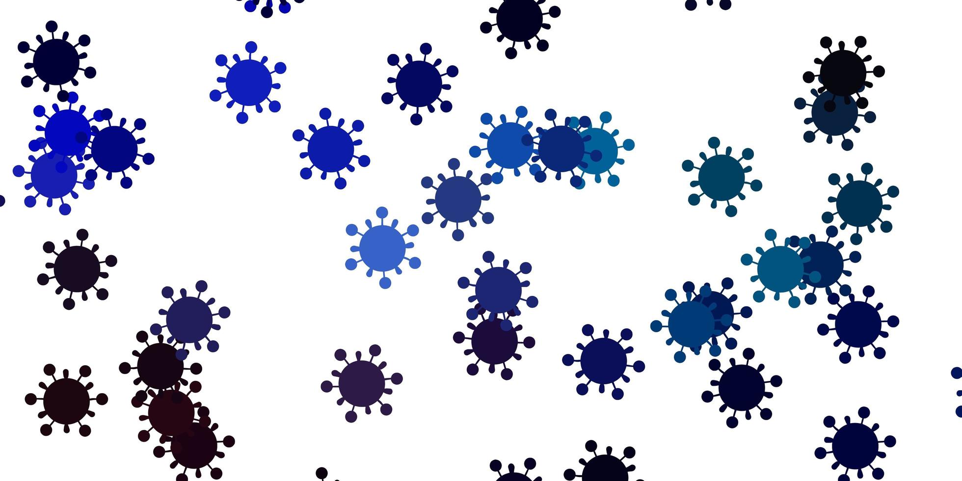 Light blue, red vector texture with disease symbols.