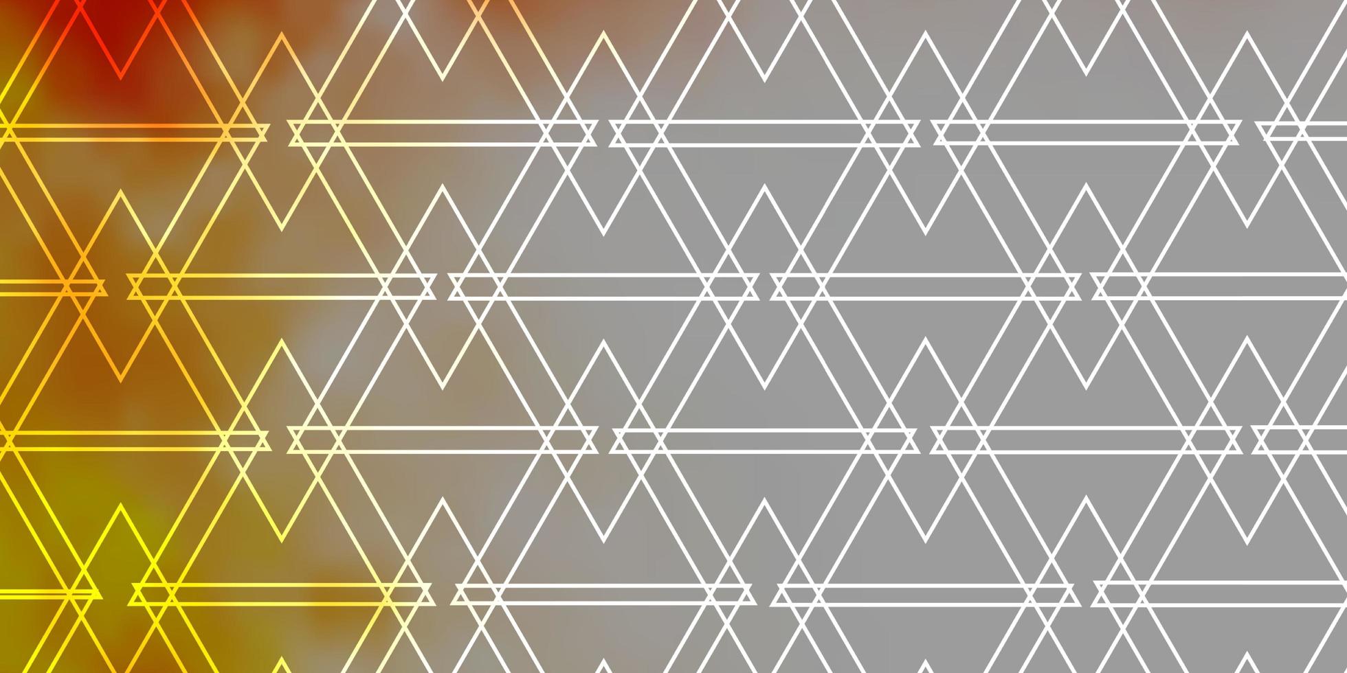 Light Orange vector layout with lines, triangles. Smart design in abstract style with gradient triangles. Template for wallpapers.