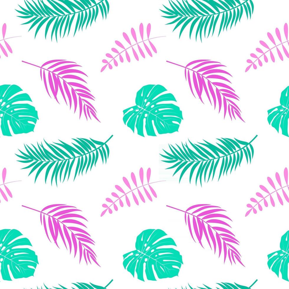 beautifil, palmera, hoja, silueta, seamless, patrón, plano de fondo, vector, ilustración vector