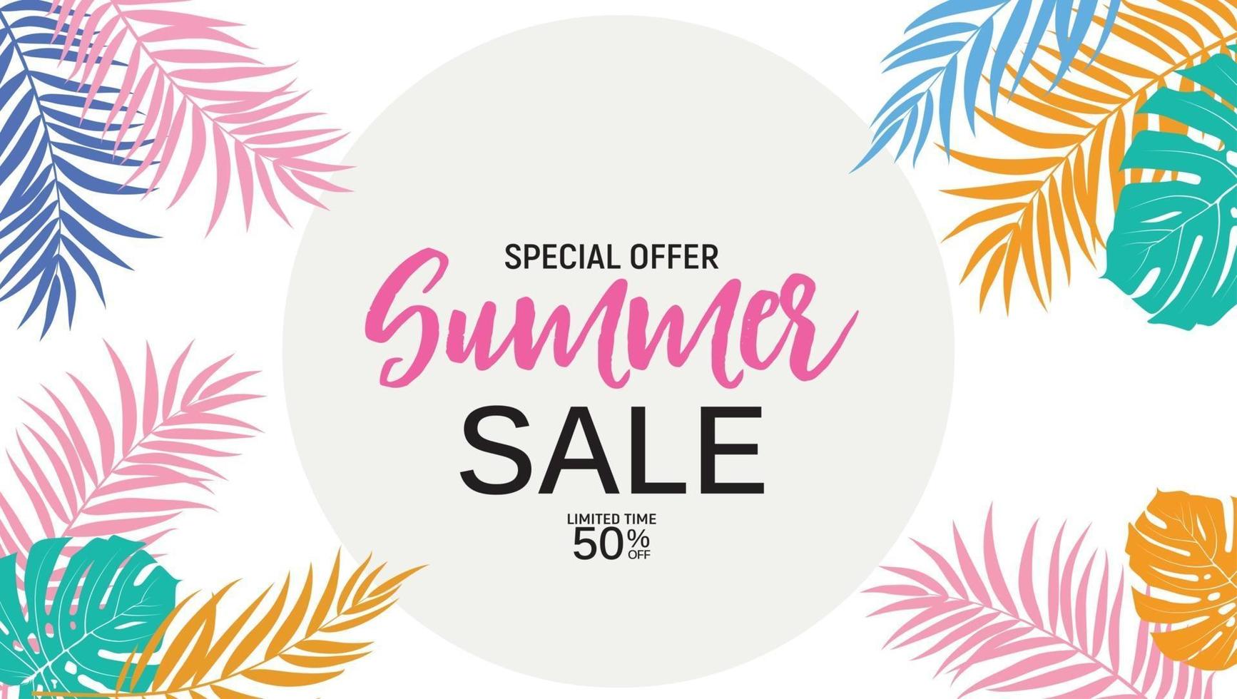 Abstract Summer Sale Background. Vector Illustration