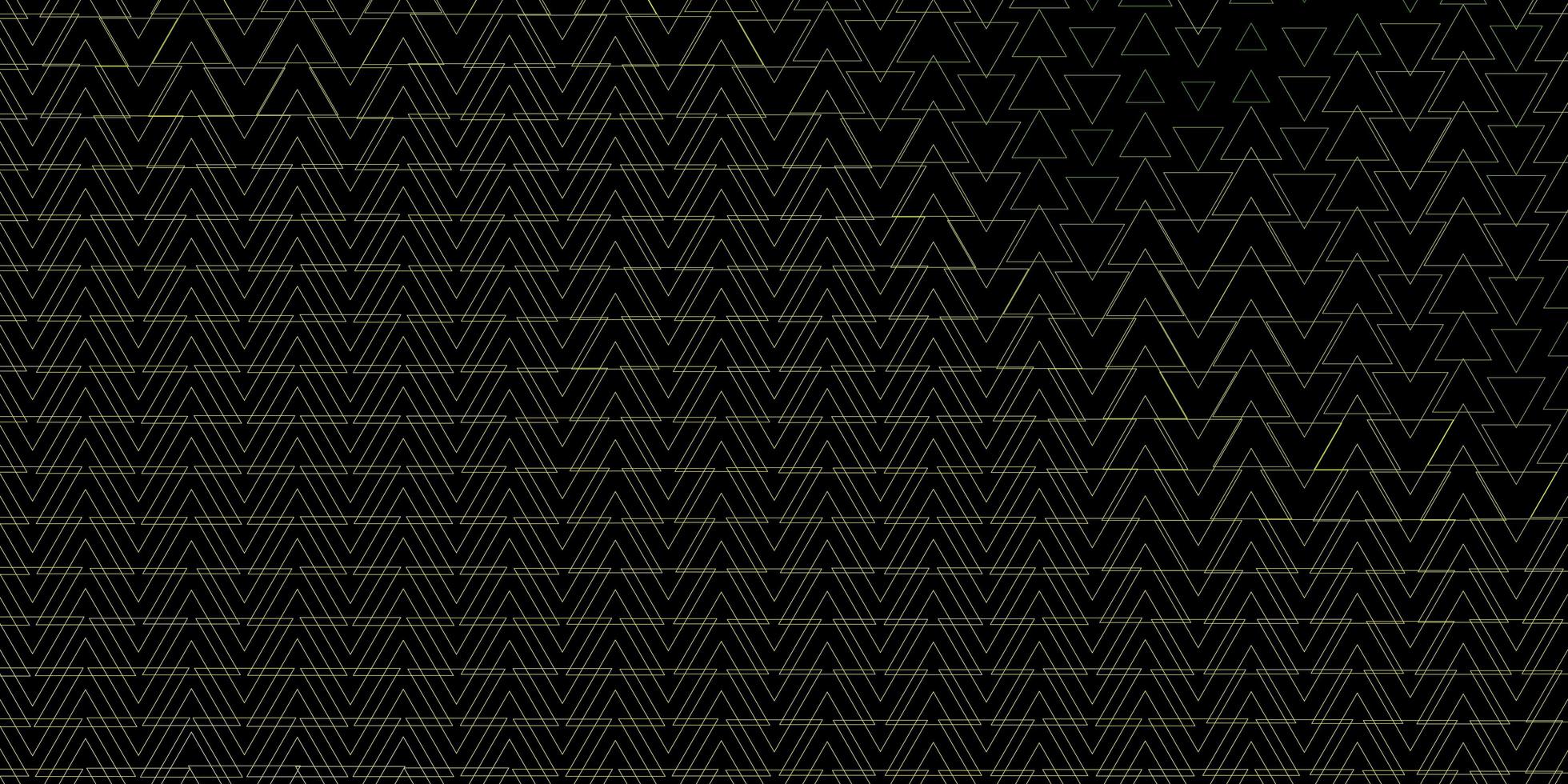 Dark Green, Yellow vector backdrop with lines, triangles. Triangles on abstract background with colorful gradient. Pattern for commercials.