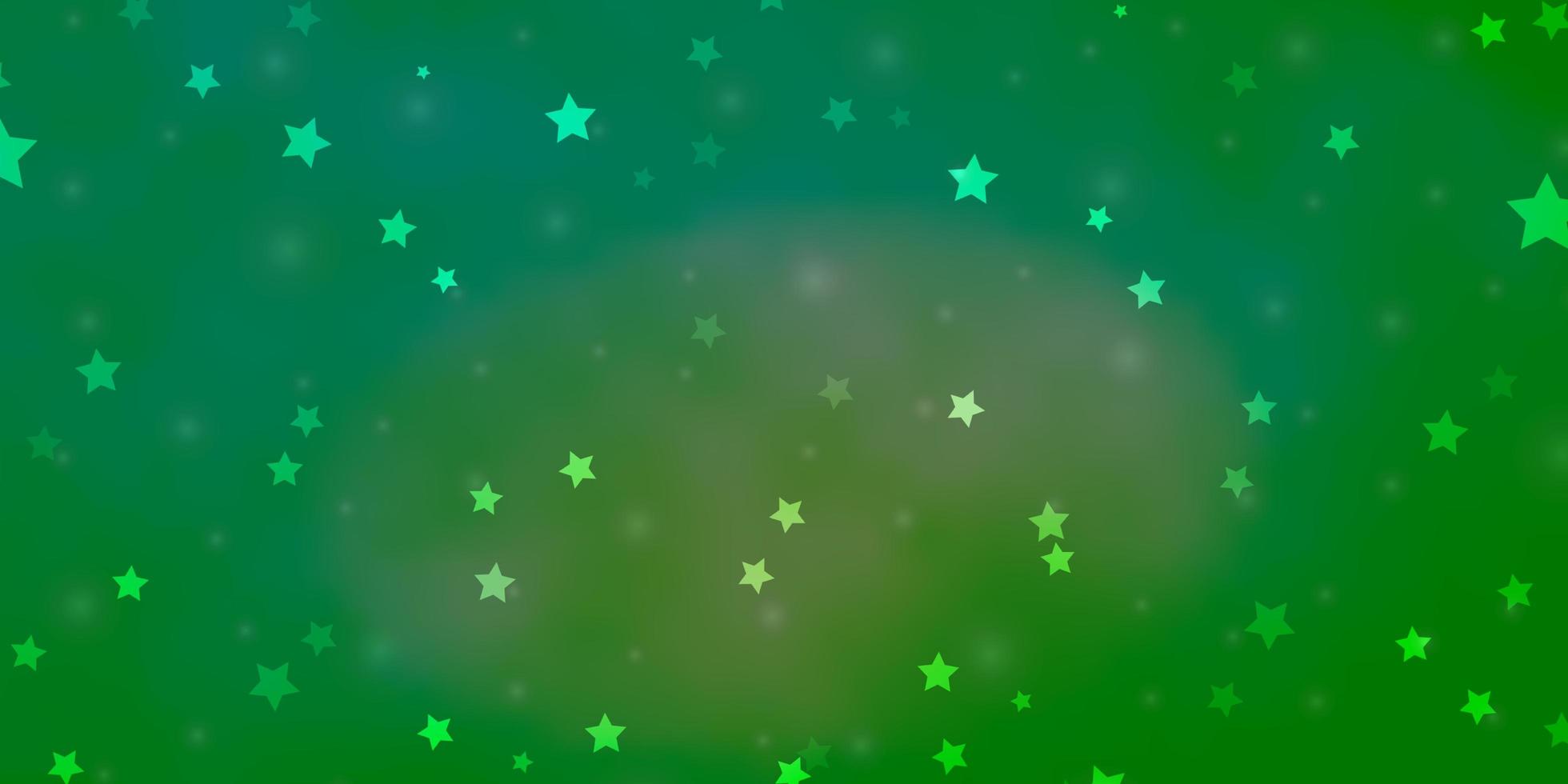 Light Green vector background with colorful stars. Colorful illustration in abstract style with gradient stars. Design for your business promotion.