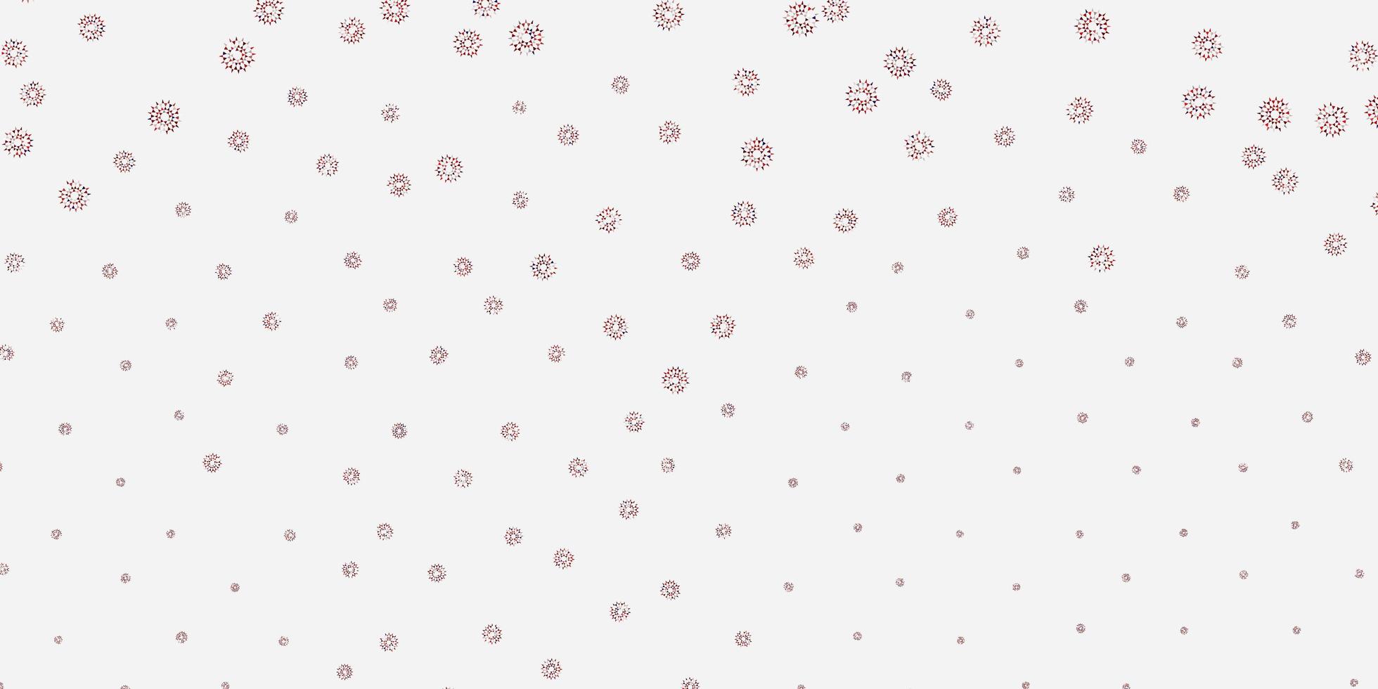 Light red vector doodle background with flowers.