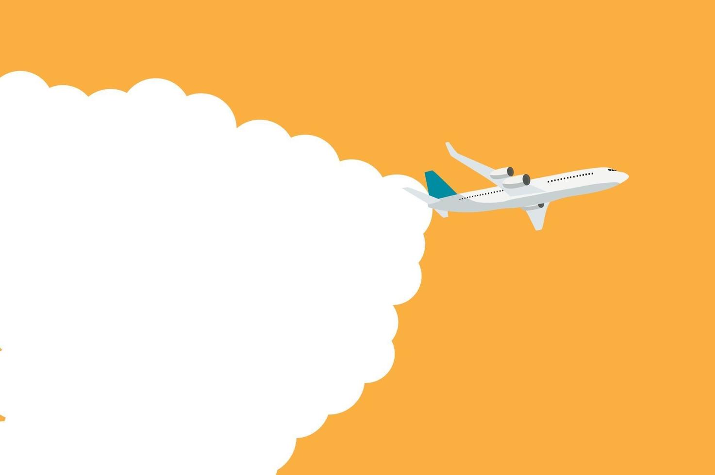 concepto de envío urgente de avión volador. ilustración vectorial vector