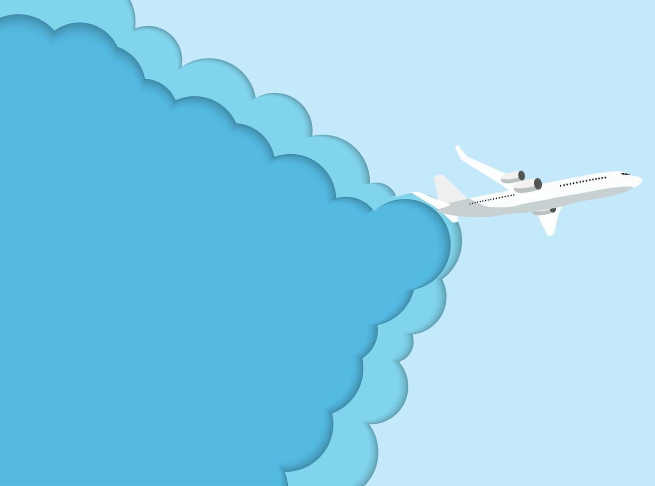 concepto de envío urgente de avión volador. ilustración vectorial vector