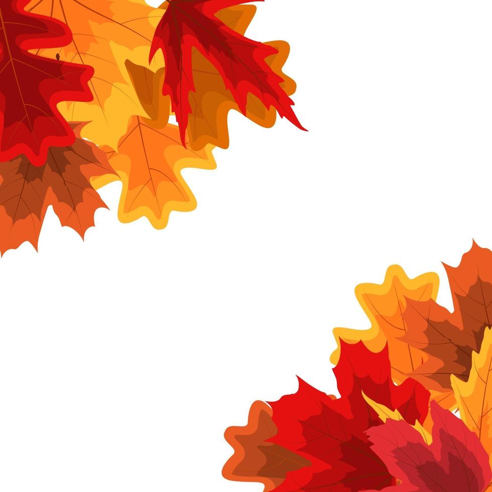 Autumn Natural Leaves Background. Vector Illustration EPS10