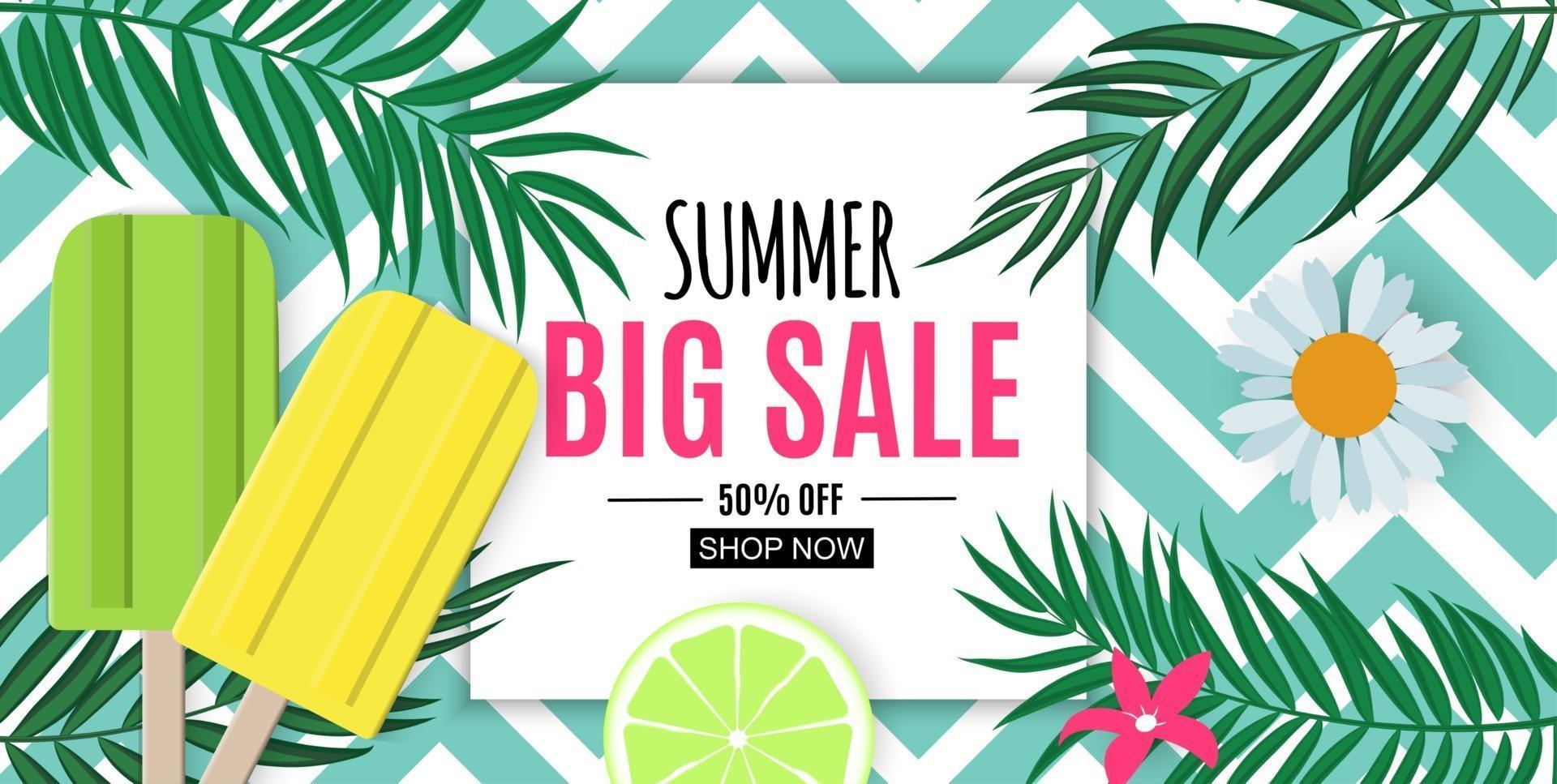 Abstract Summer Sale Background. Vector Illustration