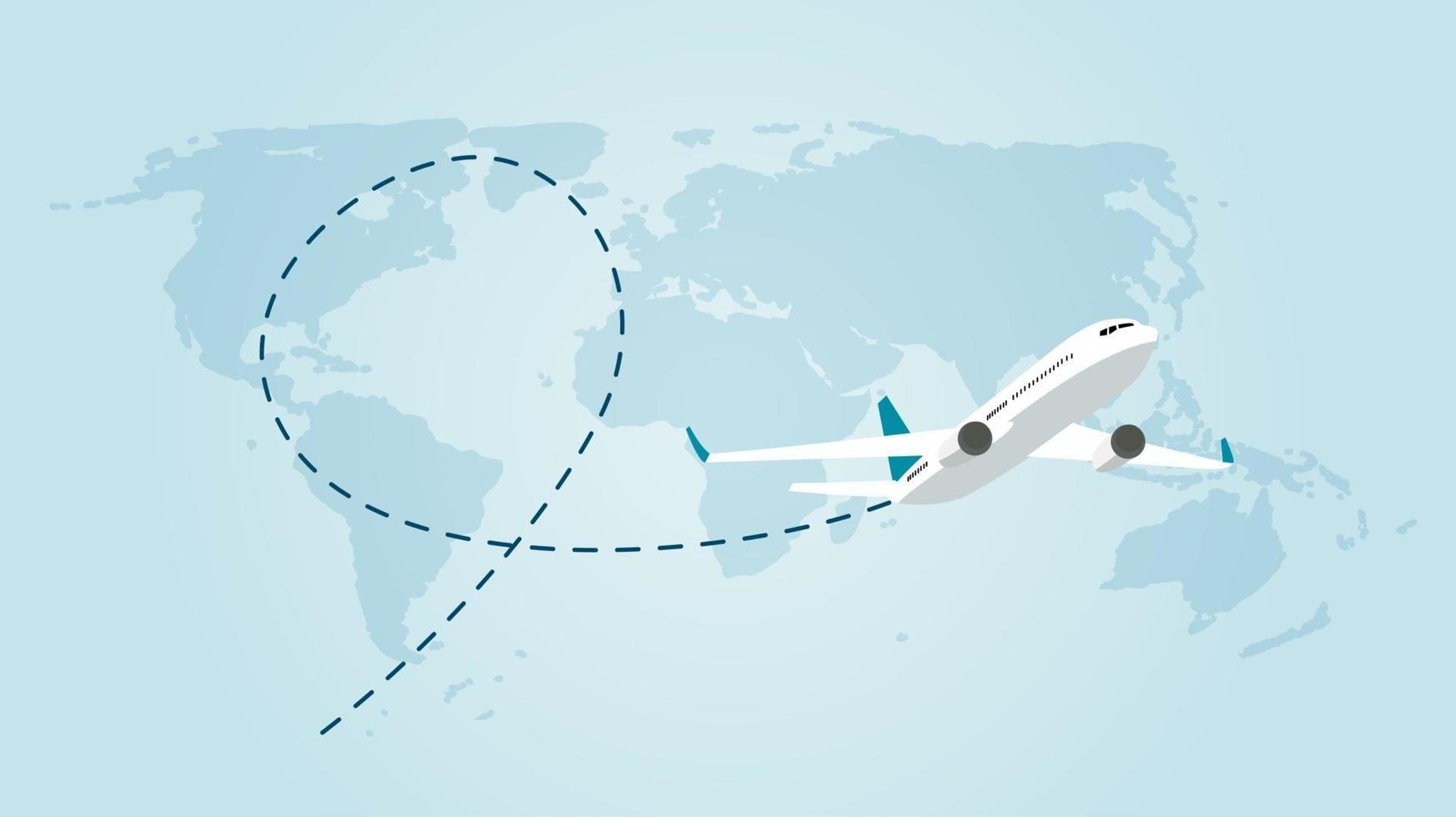 Flying airplane express delivery shipping  concept. Vector Illustration