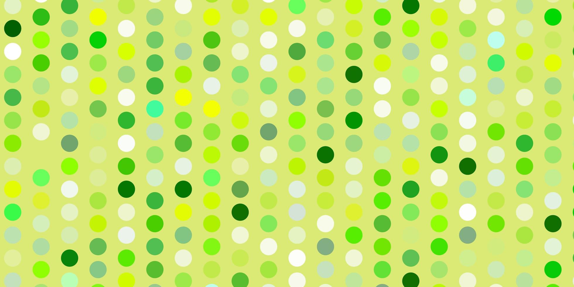 textura de vector verde claro, amarillo con discos.