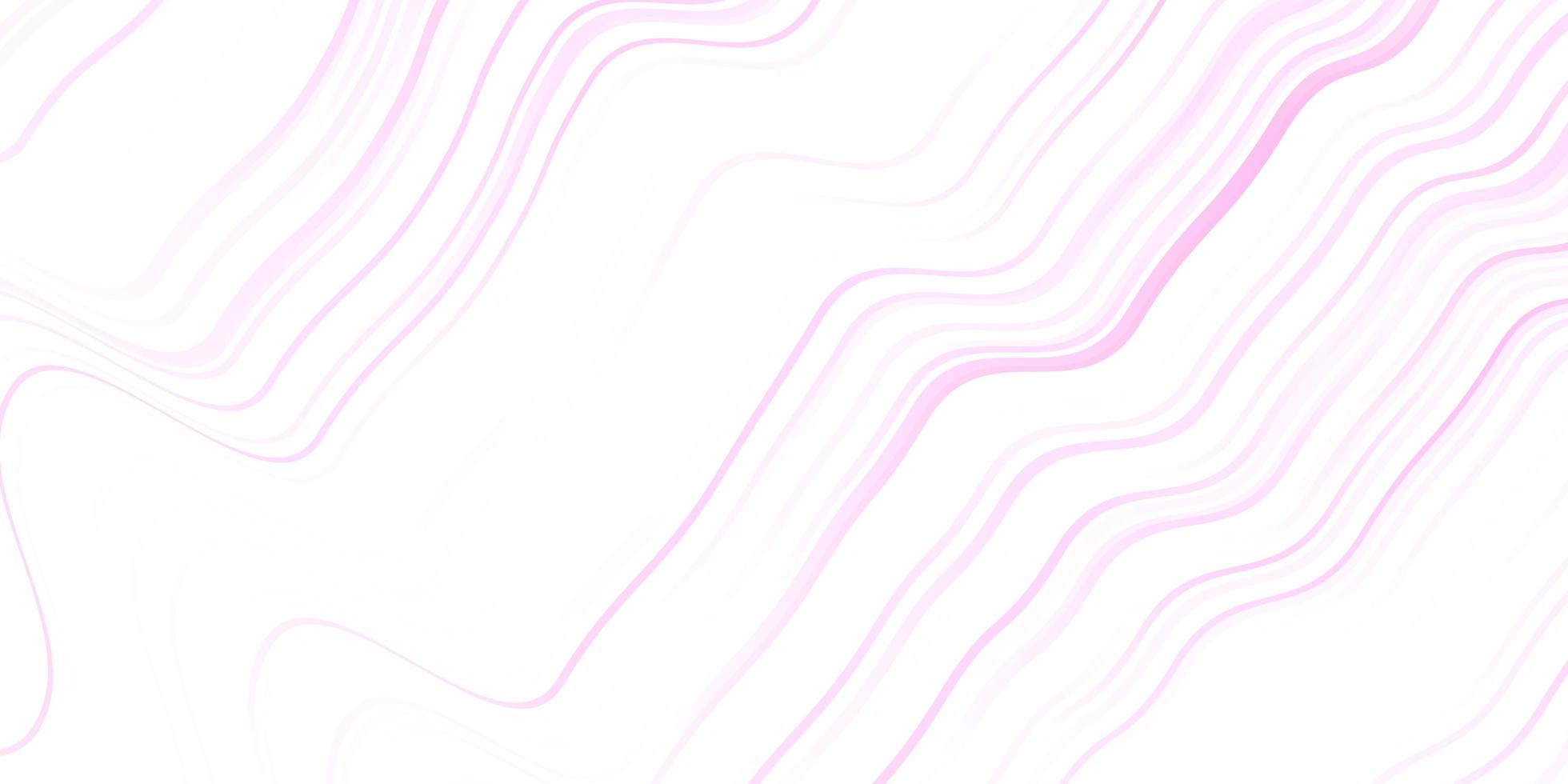 Light Pink vector pattern with curved lines.