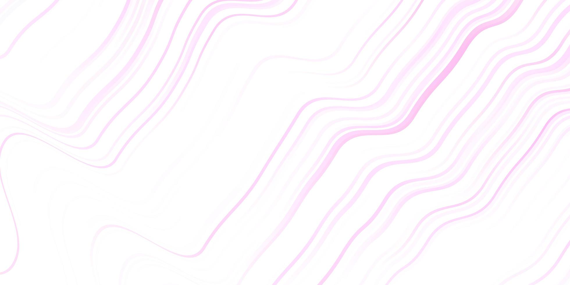 Light Pink vector pattern with curved lines.