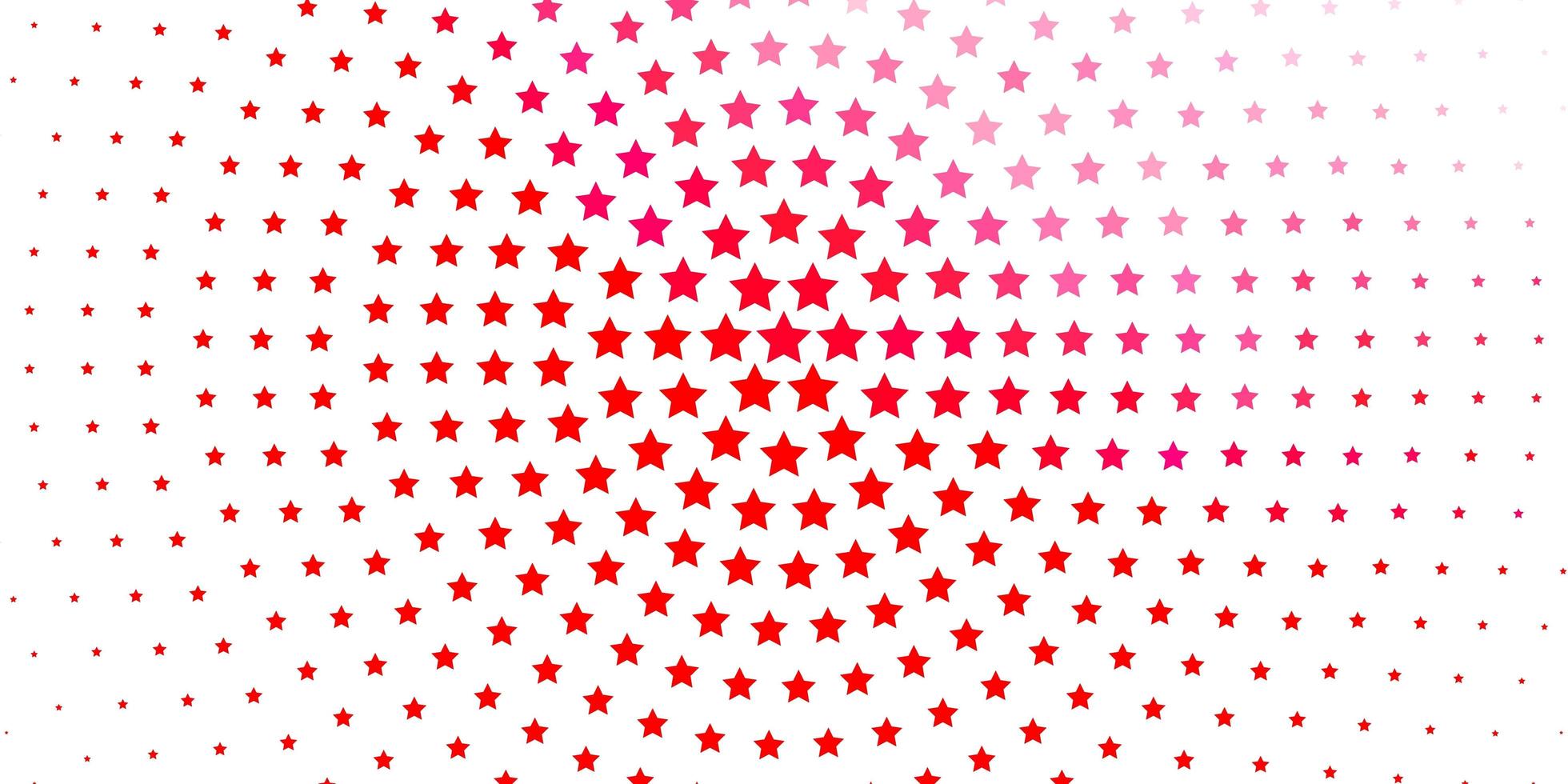 plantilla de vector rojo claro con estrellas de neón. ilustración decorativa con estrellas en plantilla abstracta. tema para teléfonos celulares.