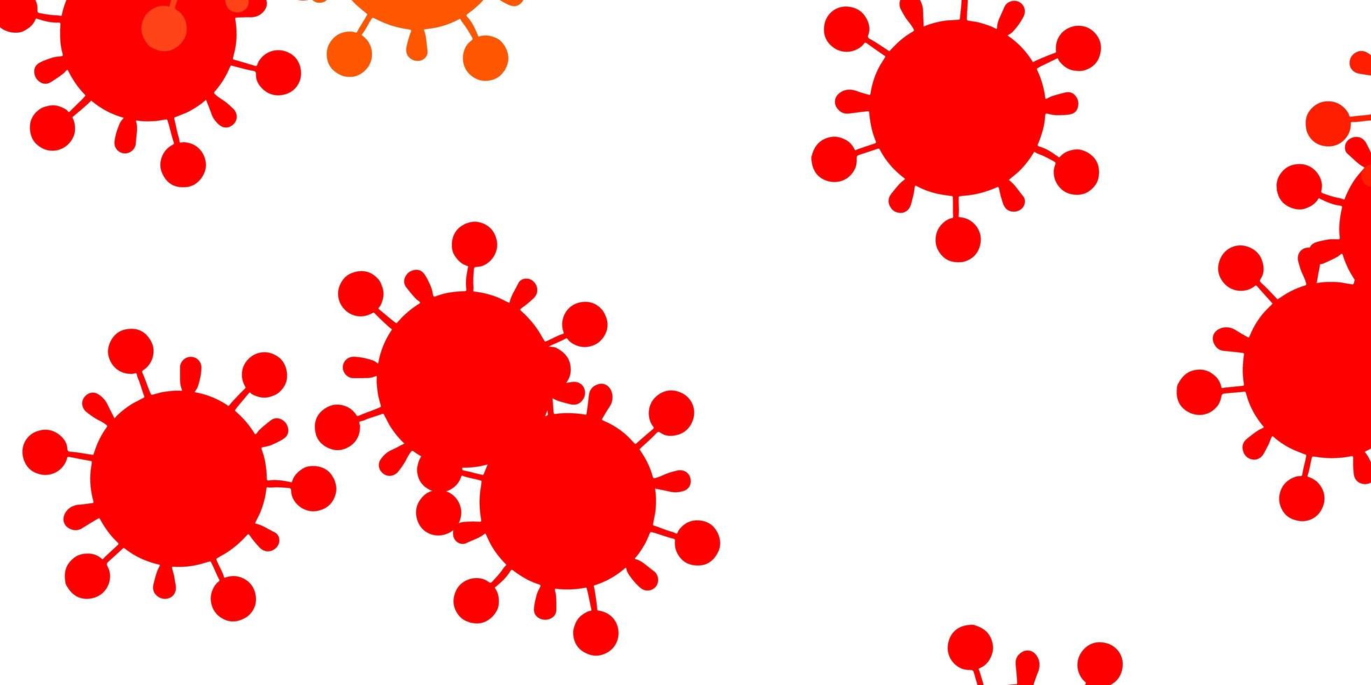 plantilla de vector rojo claro con signos de gripe.