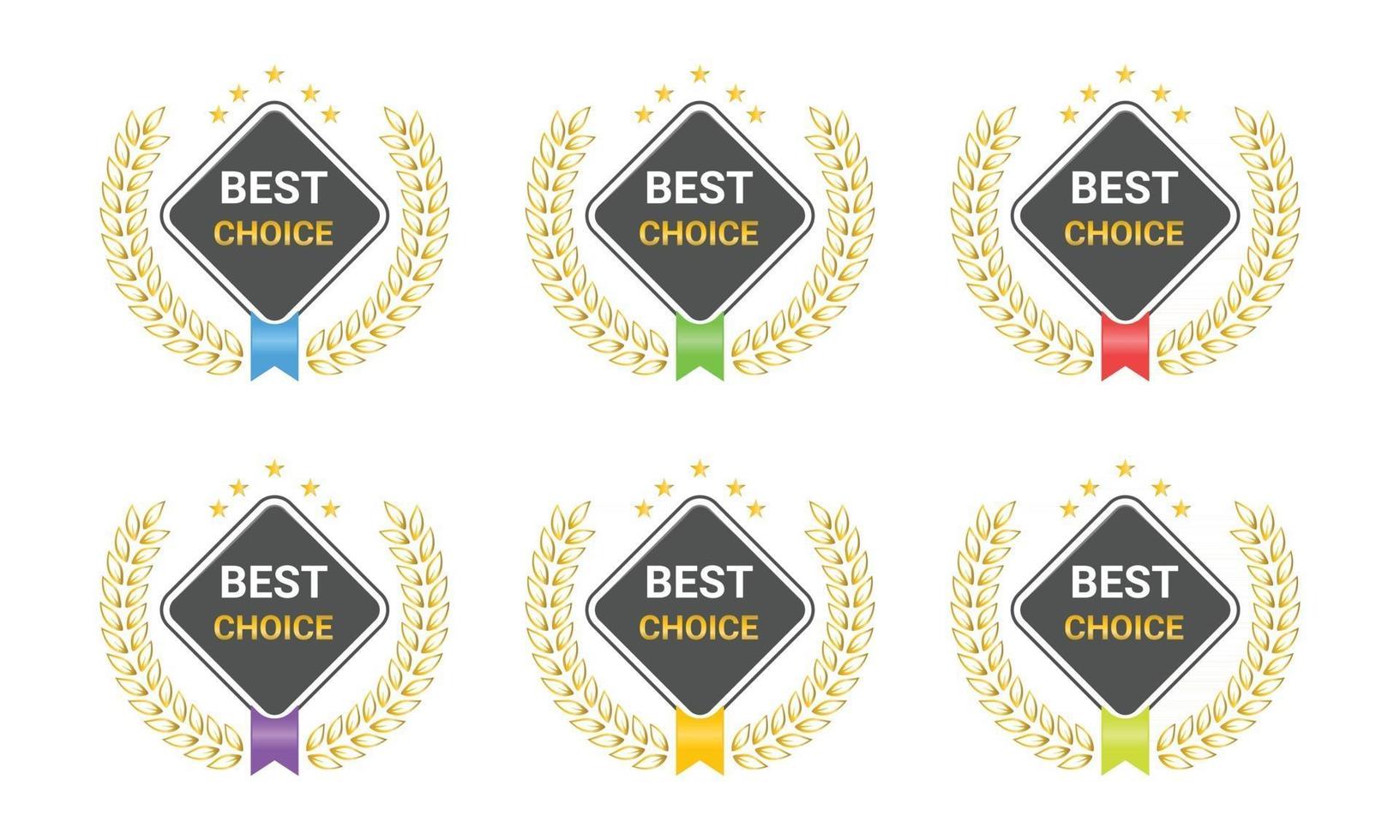 Best choice badge logo with modern icon vector