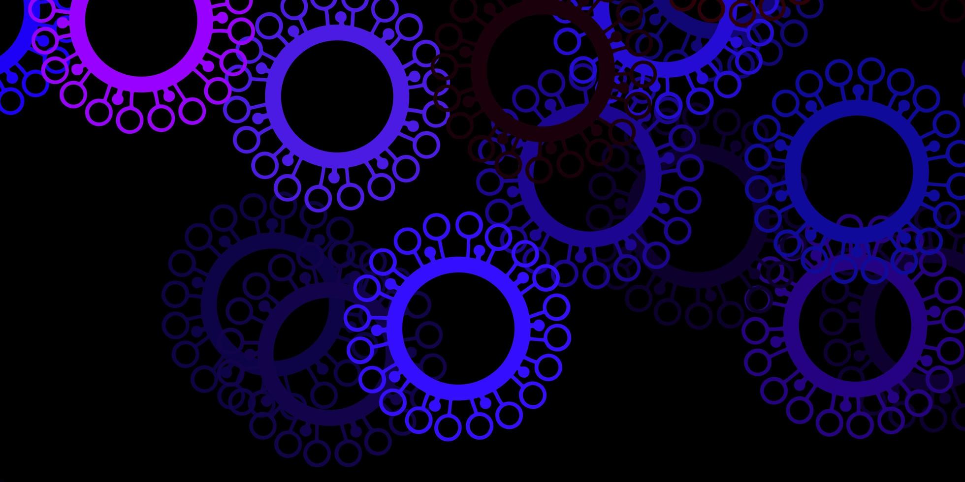 Dark purple, pink vector template with flu signs.