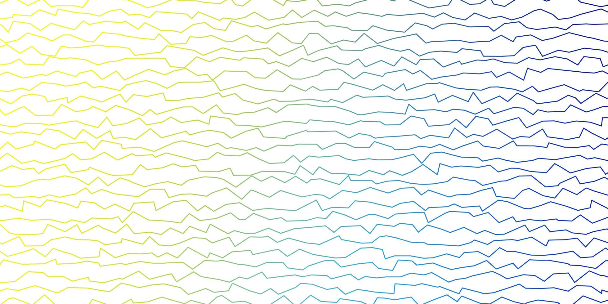 Dark Blue, Yellow vector backdrop with curves. Brand new colorful illustration with bent lines. Pattern for ads, commercials.