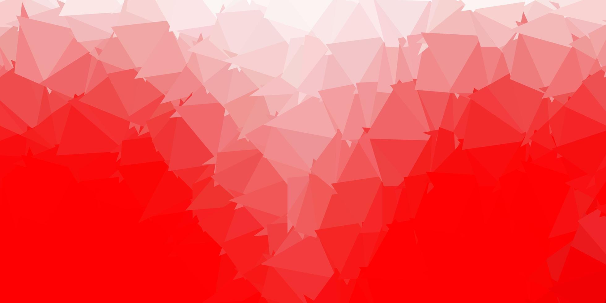 Light red vector abstract triangle background.