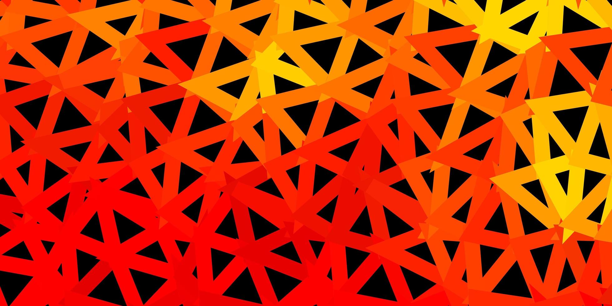 Dark yellow vector poly triangle layout.