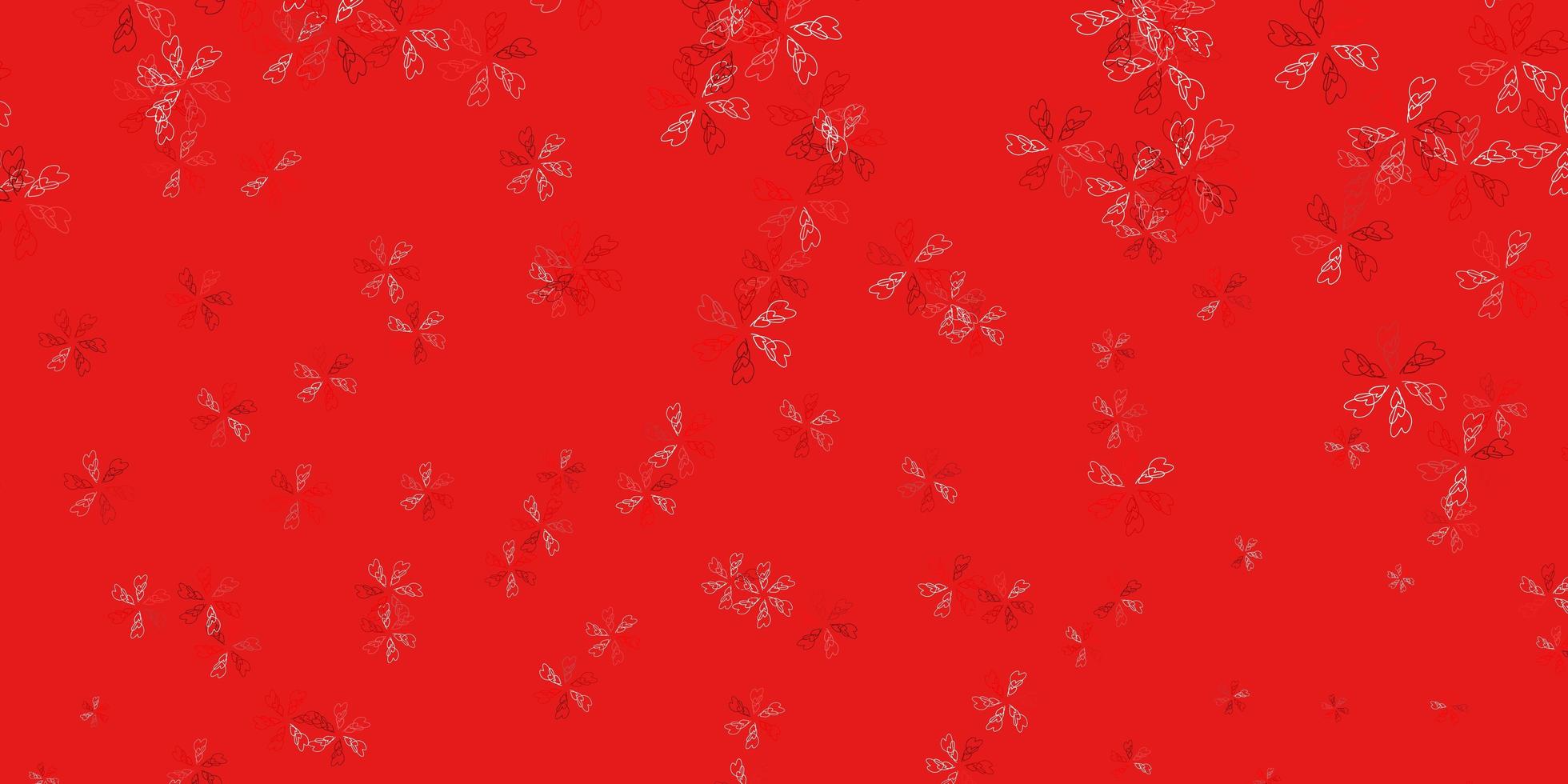 Light red vector abstract pattern with leaves.