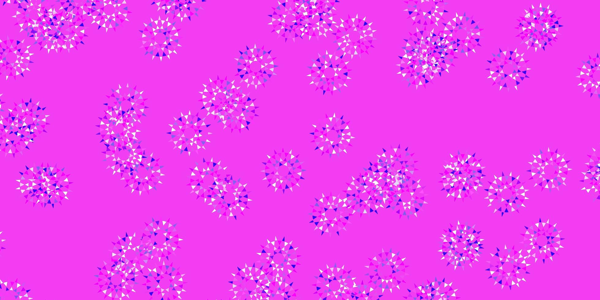 diseño natural de vector violeta claro, rosa con flores.