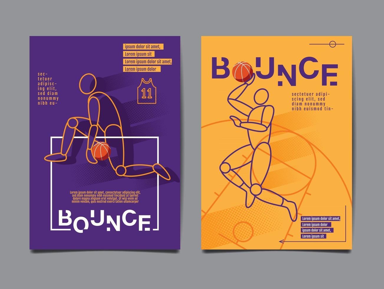 Collection of basketball, layout design, sport banner vector