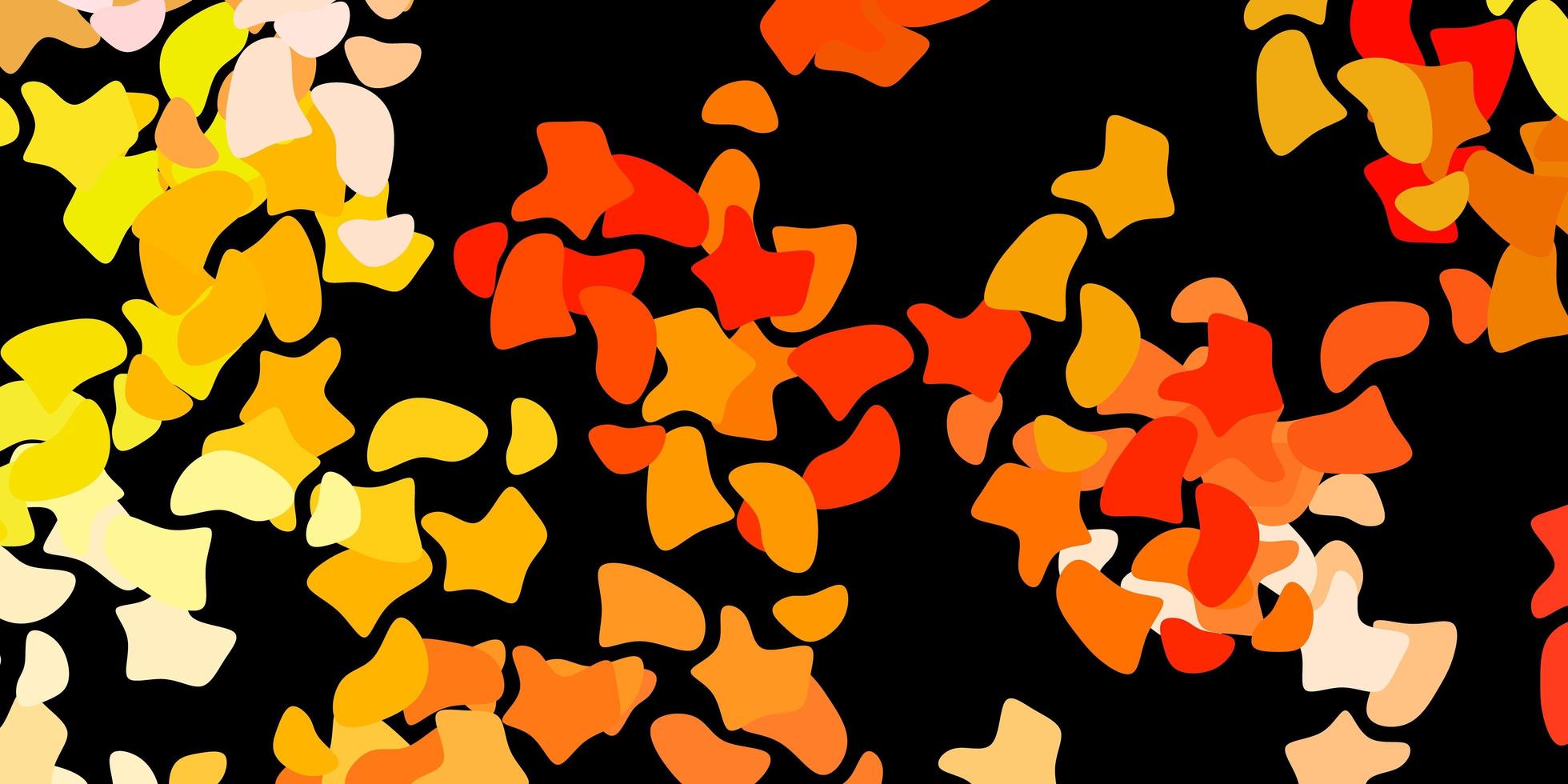 Dark pink, yellow vector texture with memphis shapes.