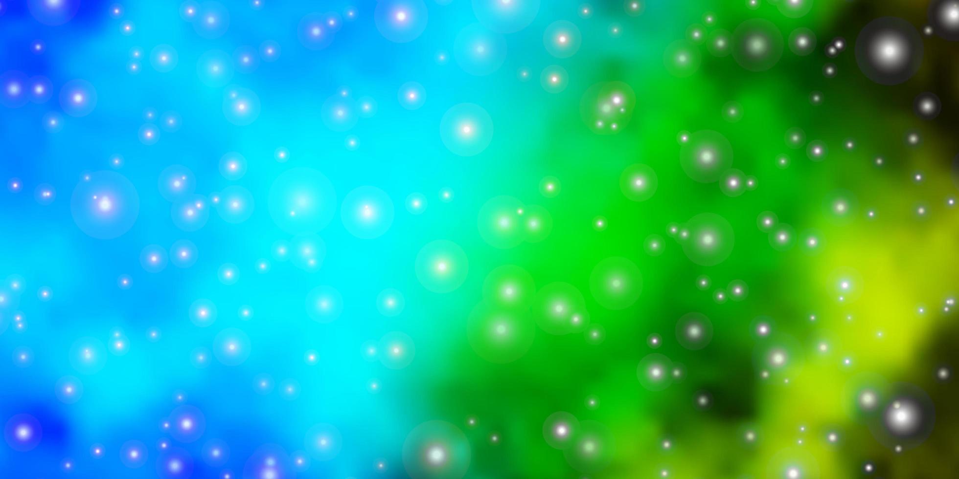 patrón de vector azul claro, verde con estrellas abstractas. Ilustración abstracta geométrica moderna con estrellas. patrón para anuncios de año nuevo, folletos.