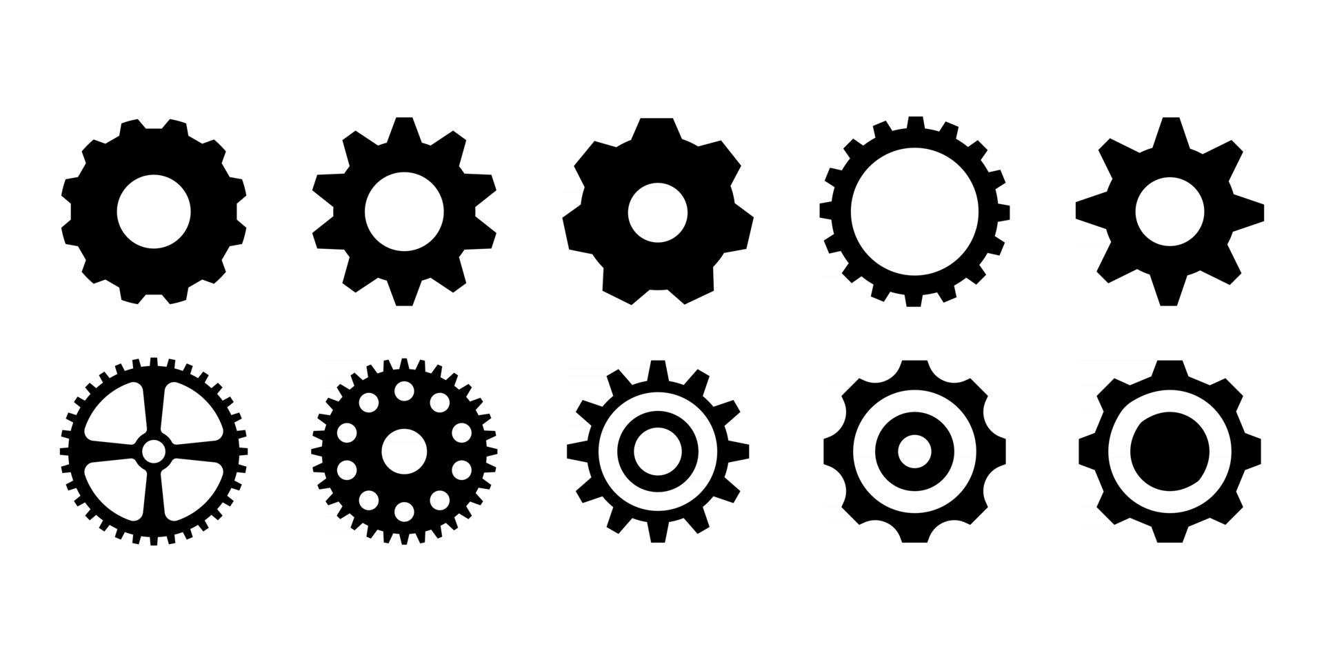 vector gear icons