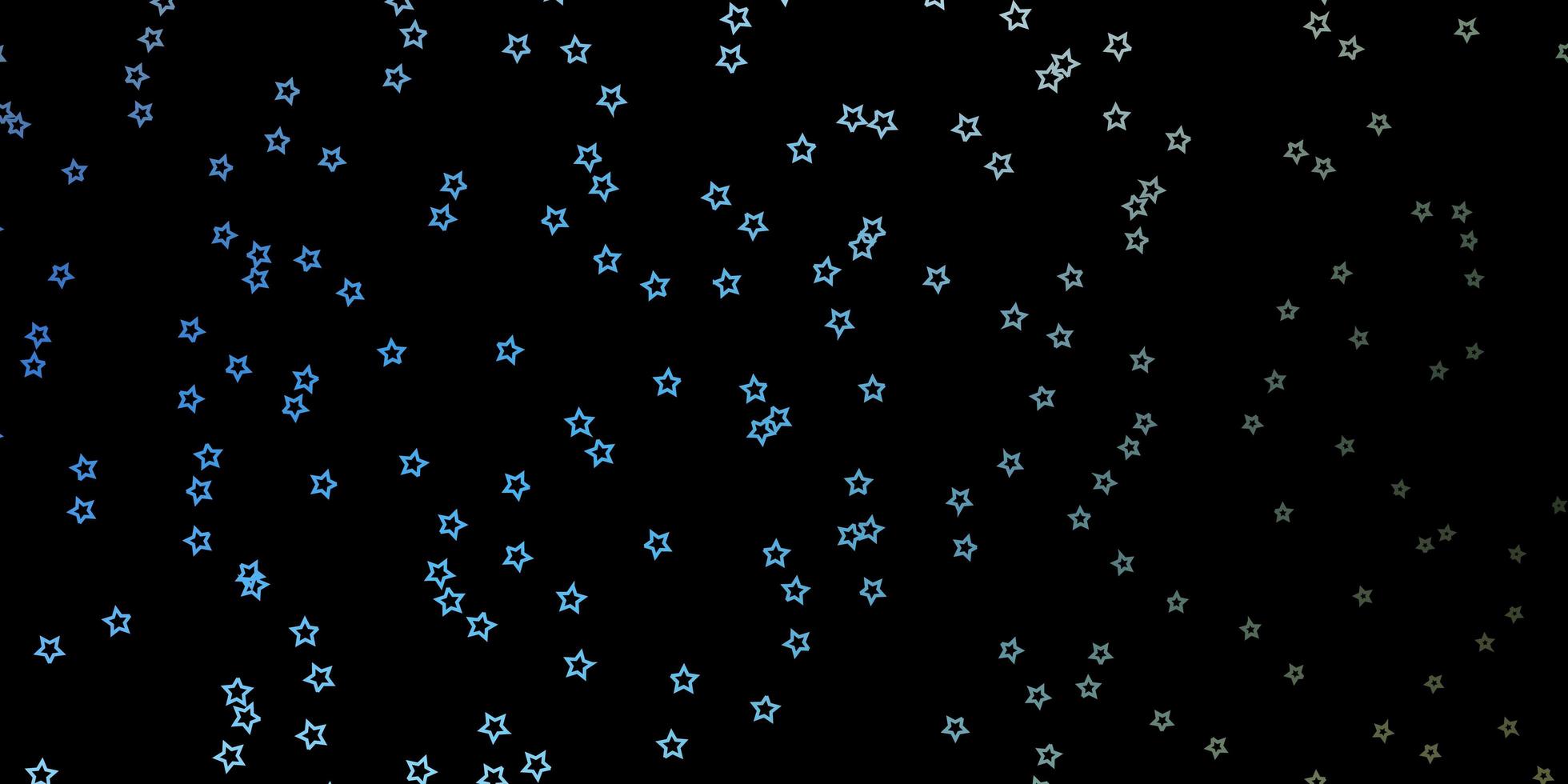 textura de vector azul oscuro, verde con hermosas estrellas. Ilustración abstracta geométrica moderna con estrellas. tema para teléfonos celulares.
