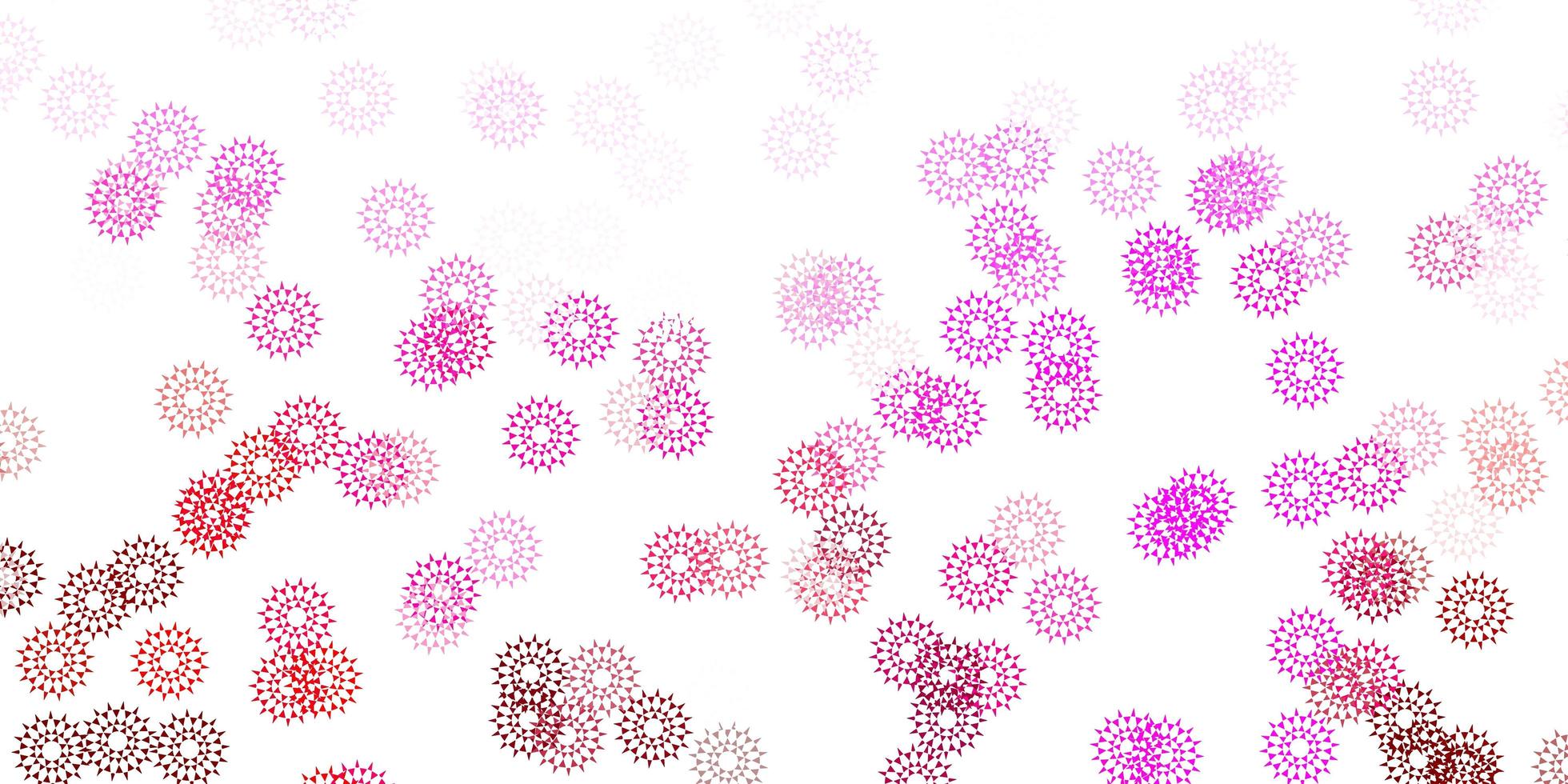 Light pink vector natural artwork with flowers.