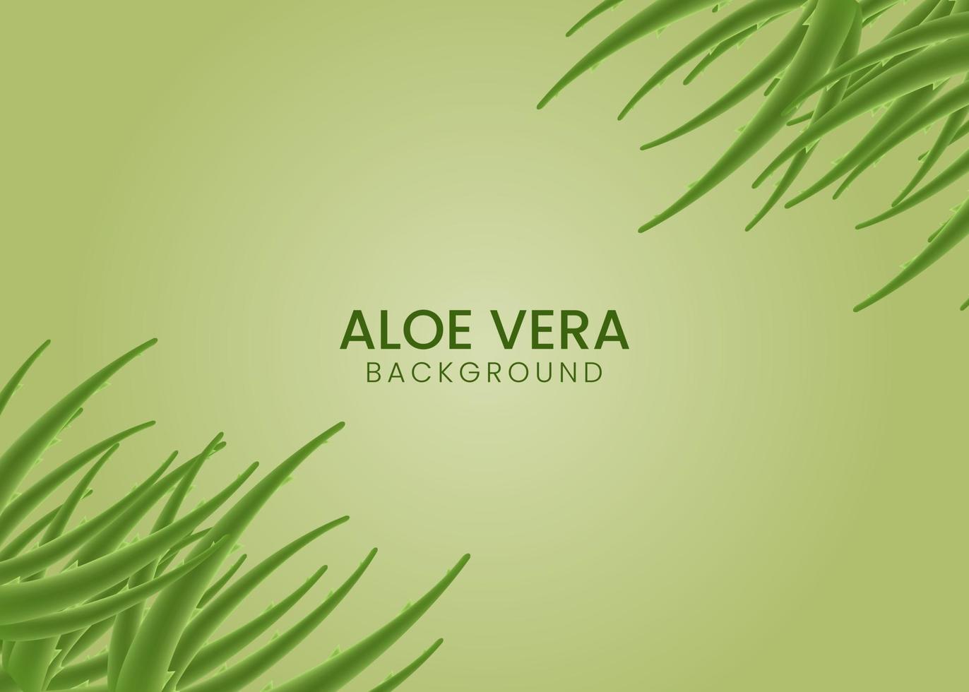 realistic illustration of aloe vera vector concept background