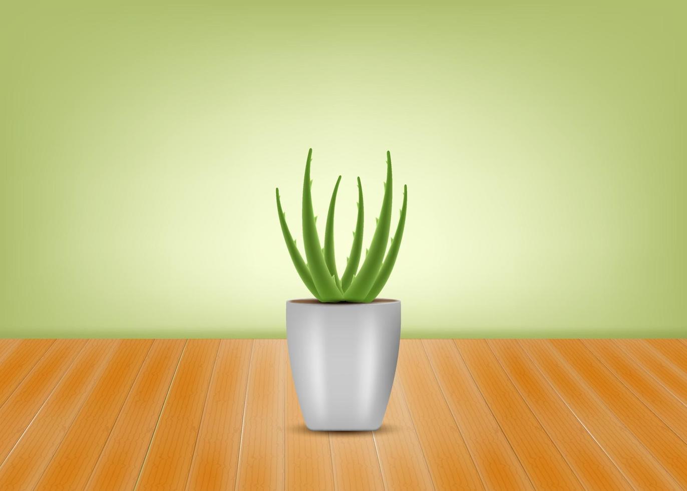 realistic illustration of aloe vera vector concept background