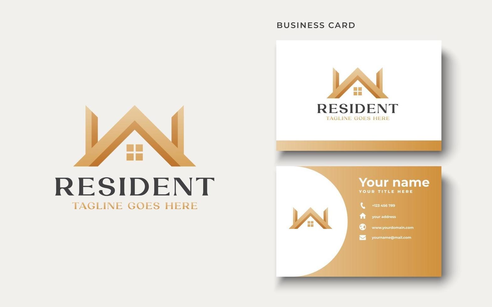 Roof House Monogram Logo Template Vector Illustration In Isolated White Background