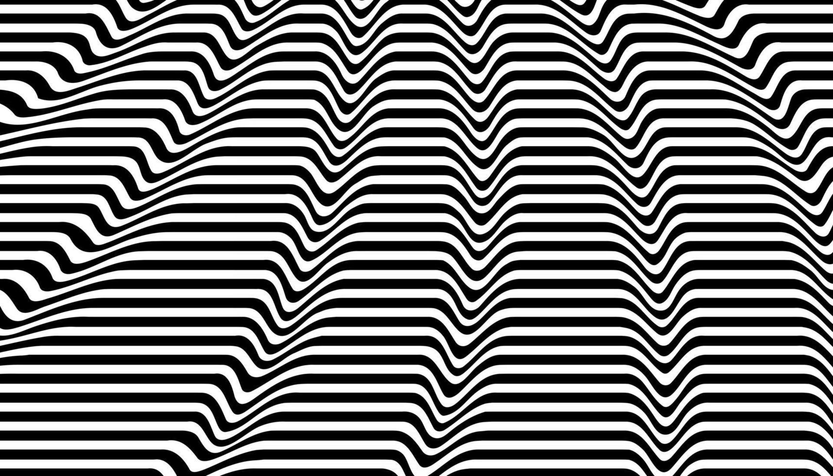 Black and white optical illusion background vector