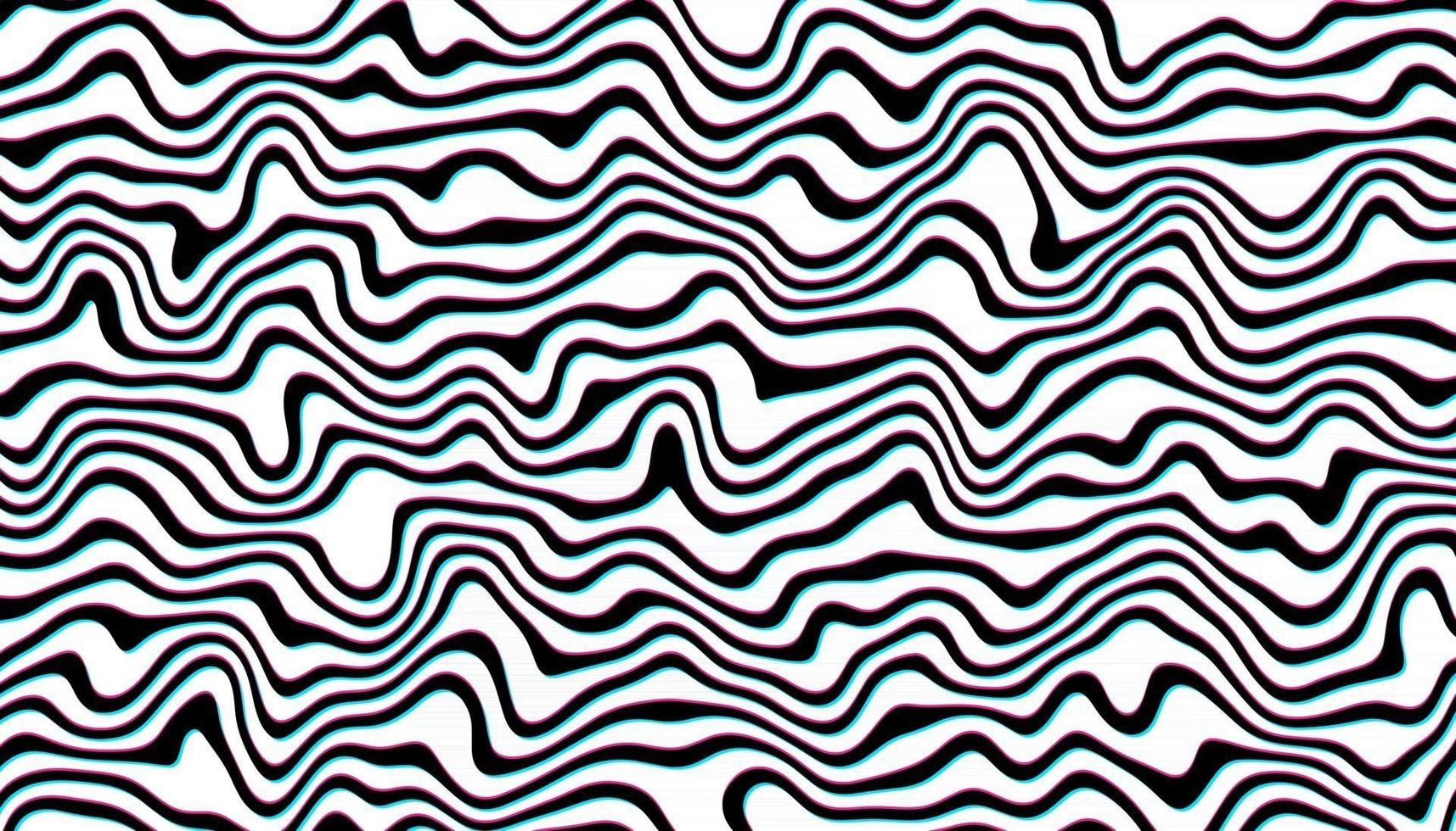 fondo de ilusión óptica de líneas distorsionadas vector