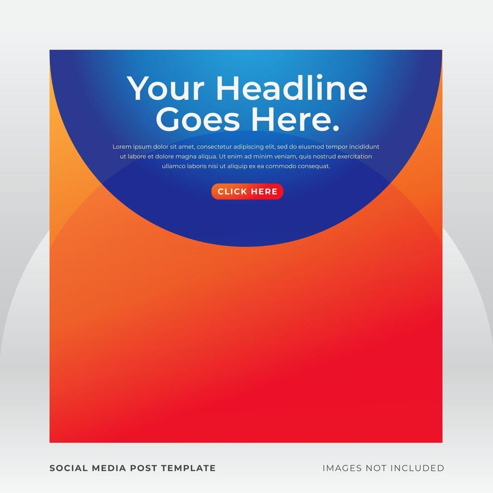 banner for social media post template vector