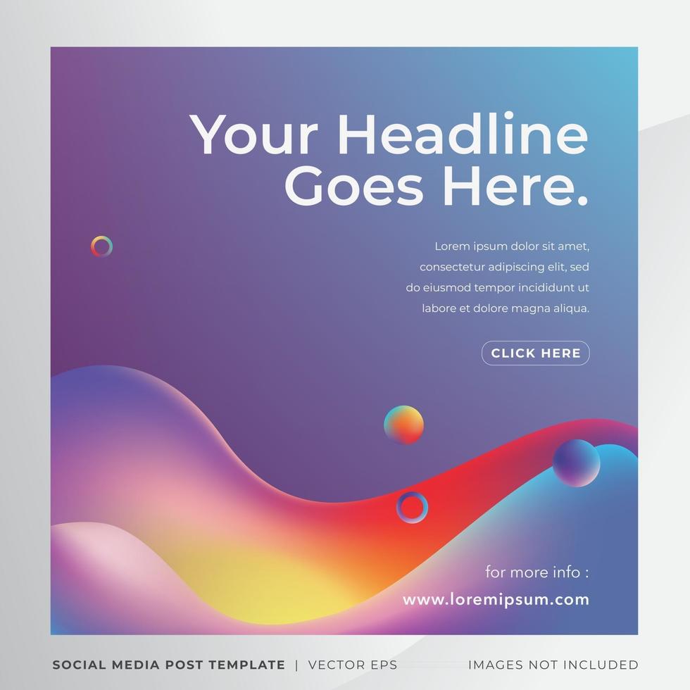 banner for social media post template vector
