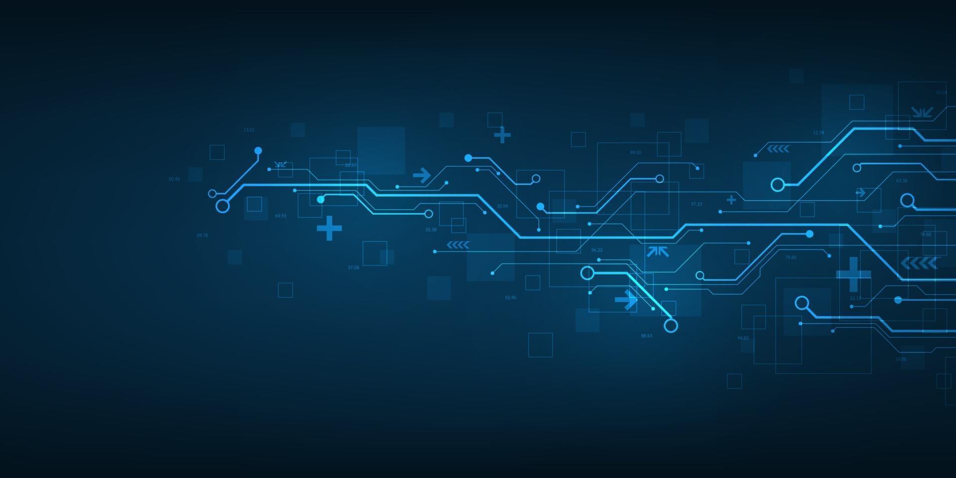 Design in the concept of electronic circuit boards. vector